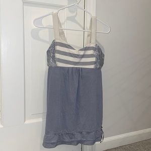 Gray Lululemon Tank With Built-in Bra
